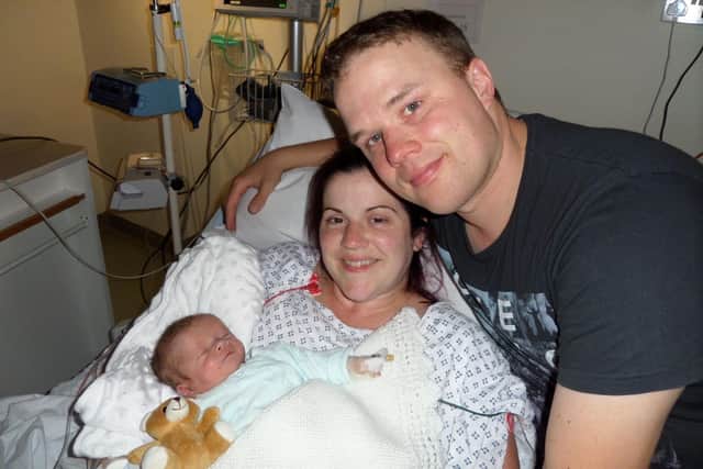 The Crussell family raised more than £19,000 for Gosset Ward in memory of their son Theo, who sadly died in 2015 after Kate suffered from pre-eclampsia.