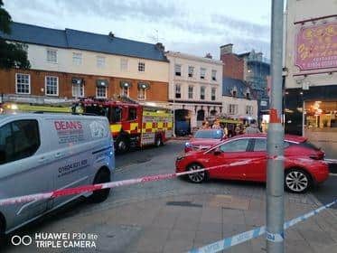 The scene in Sheep Street. Photo: Nicholas Jordan