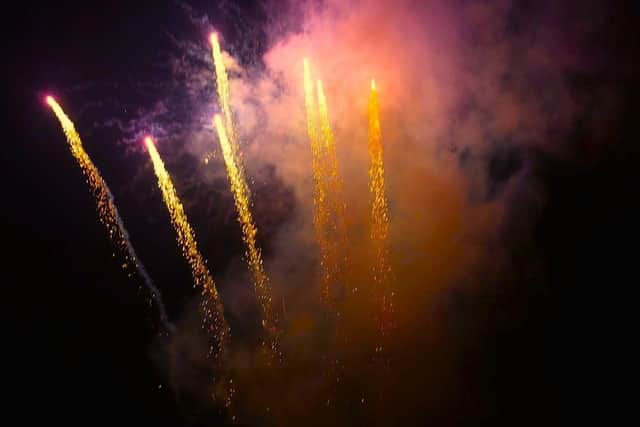 The spectacular display lit up the night sky