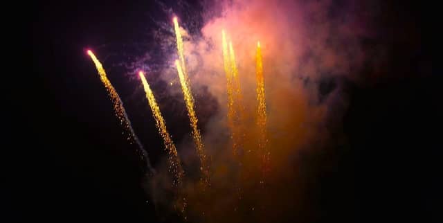 The spectacular display lit up the night sky