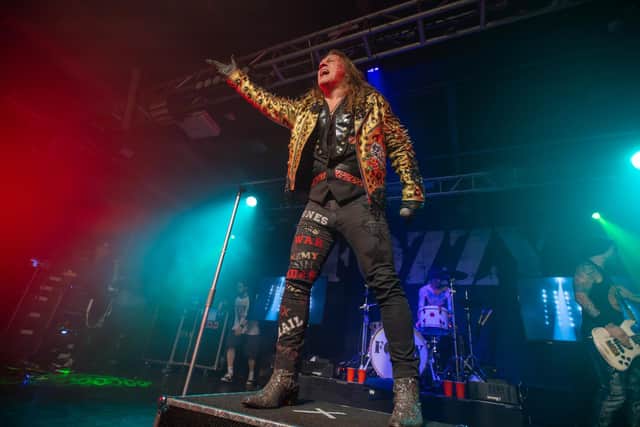 Fozzy on stage at The Roadmender in Northampton on Monday, February 26, 2024. Photo by David Jackson.