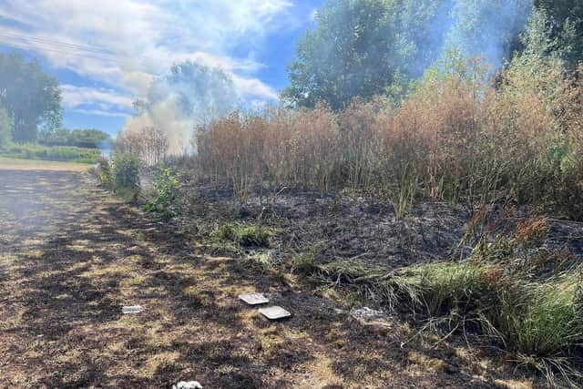 The fire at Duston Mill was caused by disposable barbecues.