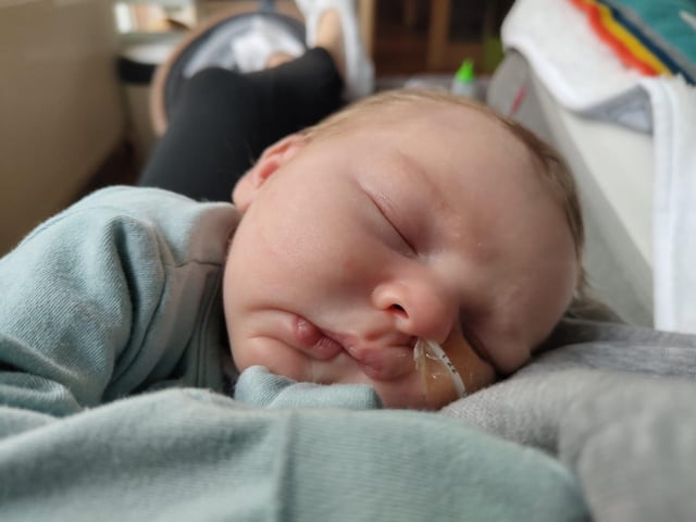 Myles born at 3.32am on May 3 at Northampton General Hospital, weighing 6lb 8oz.