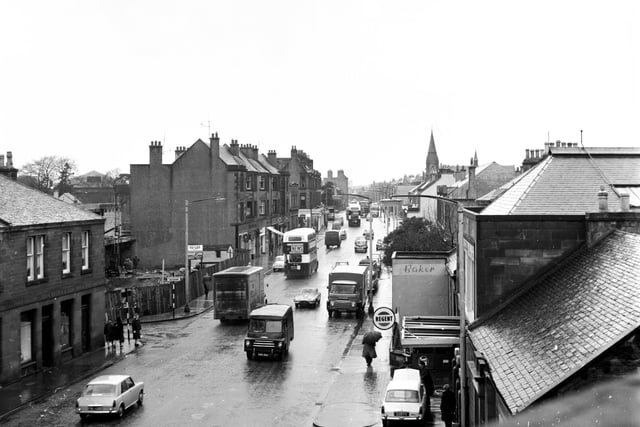 A view of traffic on St Johns Road in March 1966.