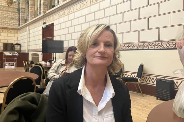 Cheri Curran at the launch. She lost her son Louis-Ryan Menezes in May 2018 to knife crime.