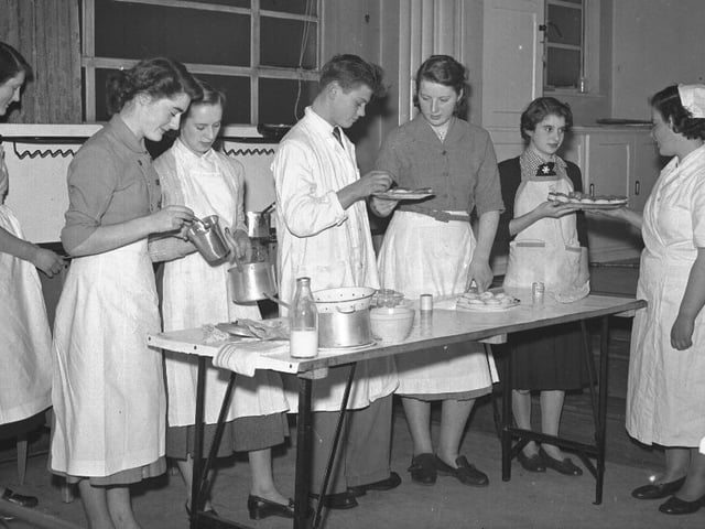 Cookery class at school