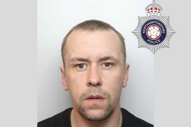 Northants Police want to speak to James Purcell in connection with a robbery at Aldi in Corby