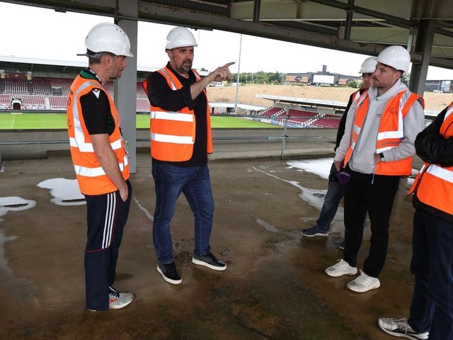 The stand should be finished by the first quarter of 2025