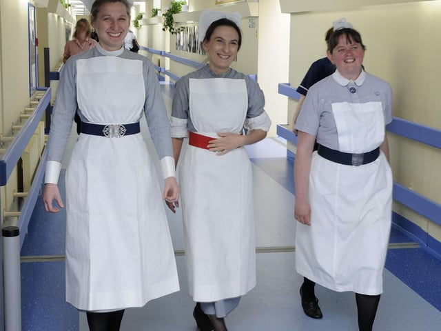 2010 - nurses wearing old style nursing uniforms for Florence Nightingale day