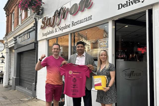 Sean Connolly with Naz Islam at Saffron