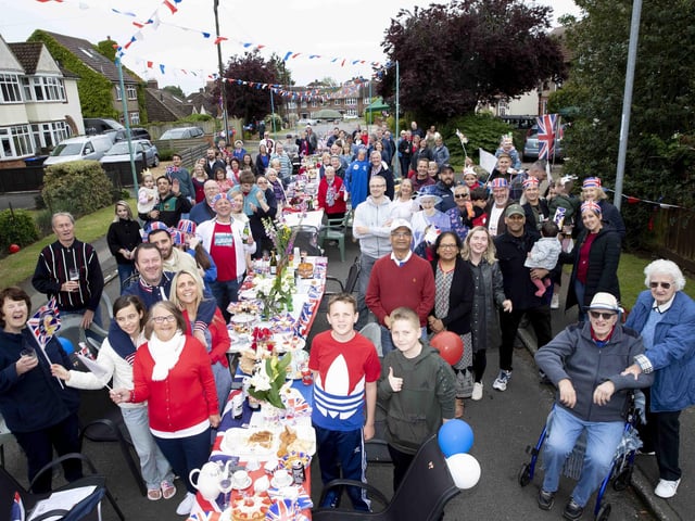 Residents in Southfield Road, Duston out to celebrate.