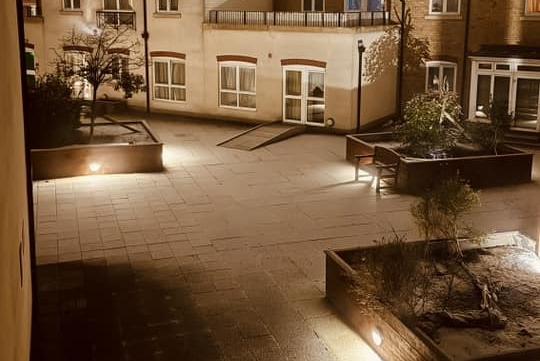 Icy in Northampton town centre.