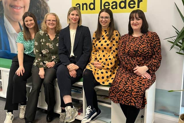 L-R Sayle Donativo, Angela Brown, Gemma Marks, Sarah Sanders and Kirtsy Clark