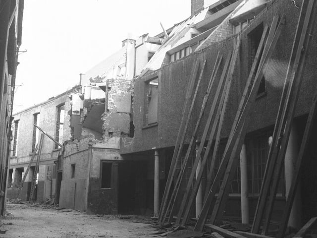 Demolition of Peacock Hotel Northampton Market Square