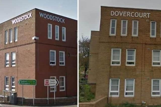 This is what the buildings looked like before construction started in 2021