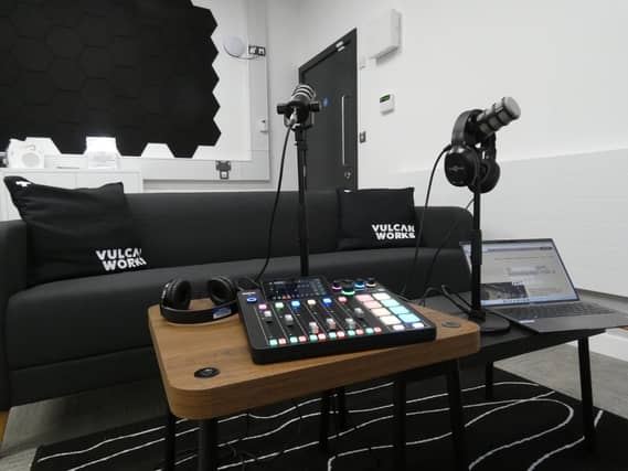 Podcast studio at Vulcan Works