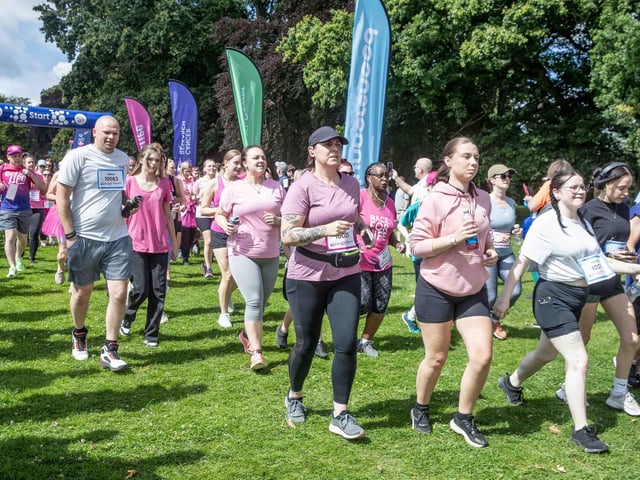 Abington Park turned pink on Sunday July 14 for the 3k and 5k Race for Life events.
