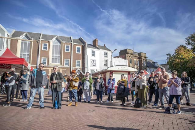 George Murray - a well-known Northampton homeless man - was remembered at a service on Sunday (October 9) in Market Square.