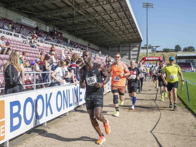 Hundreds of runners took part in the race on Sunday June 25, which started and finished at Sixfields stadium.