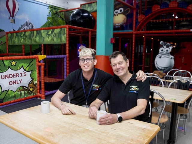 There is a new sensory room, car wash role play zone, two large ball pits with ball showers, and a sports court with astroturf on the top level.