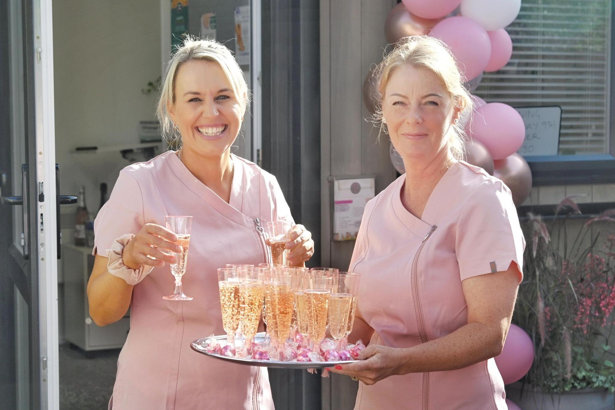 The Sole at Heart owners, Vicki Cooper and Nina Tobin, pictured at the opening event.