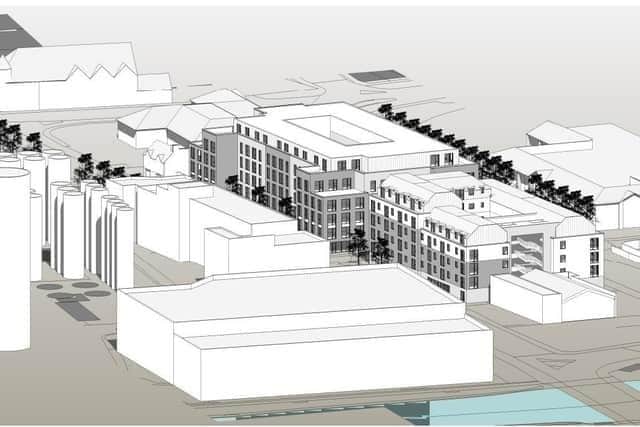 There will be a total of 170 flats spread across two six-storey buildings next door to The Malt Shovel in Bridge Street