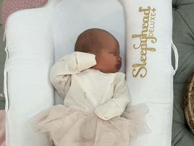 Elle Maeve born at 6.58am on November 20 at Northampton General Hospital, weighing 7lbs 15oz.