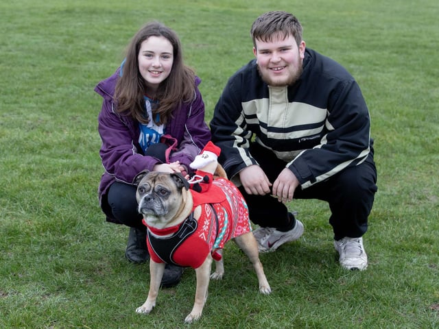 Dozens of dog walkers turned out on Sunday morning (December 21) for the charity's annual fundraiser at Bradlaugh Fields