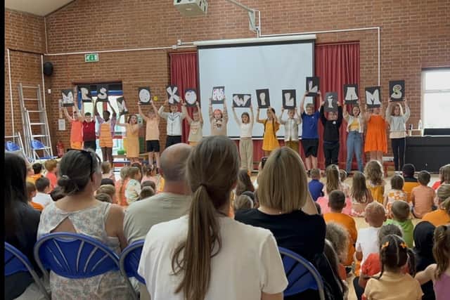 The whole school dressed in orange (Tracey's favourite colour) and held a special assembly on the teacher's last day.