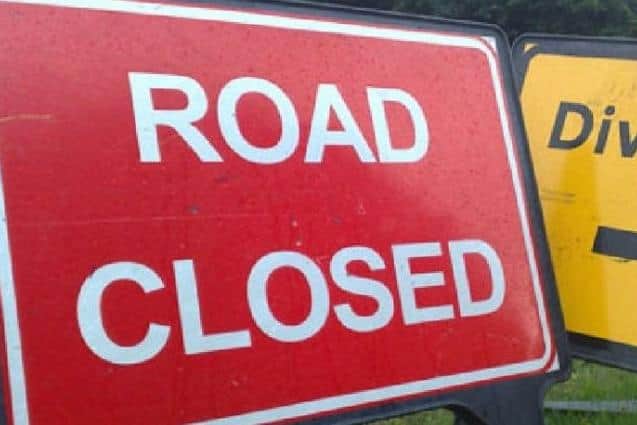 The A428 is closed both ways near Yardley Hastings on Thursday morning.
