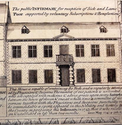 Northampton Infirmary (now NGH) in the 18th century.