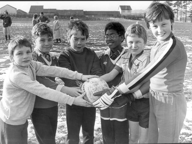 =Overstone Primary School raised money for Ethiopia with a football match 1985