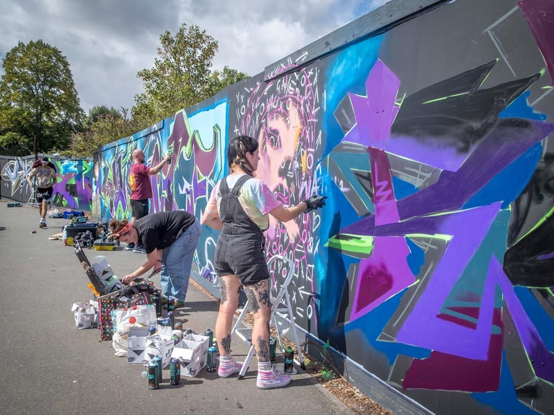Wall Games transformed Northampton town centre into a creative open-air gallery