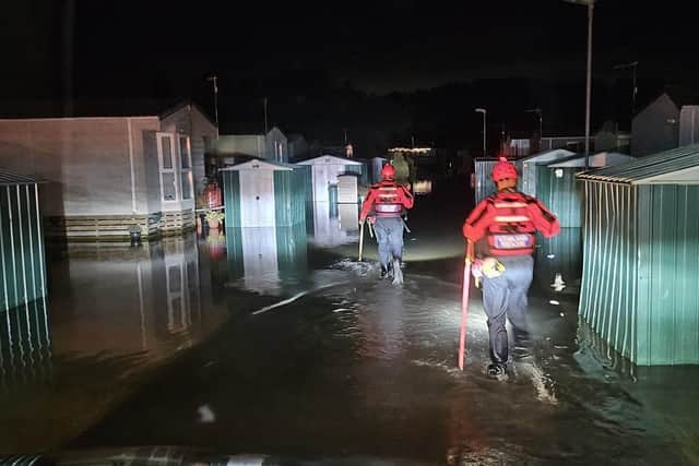 Billing Aquadrome is already flooded and more rain is forecast for Thursday. Photo: Northamptonshire Search and Rescue