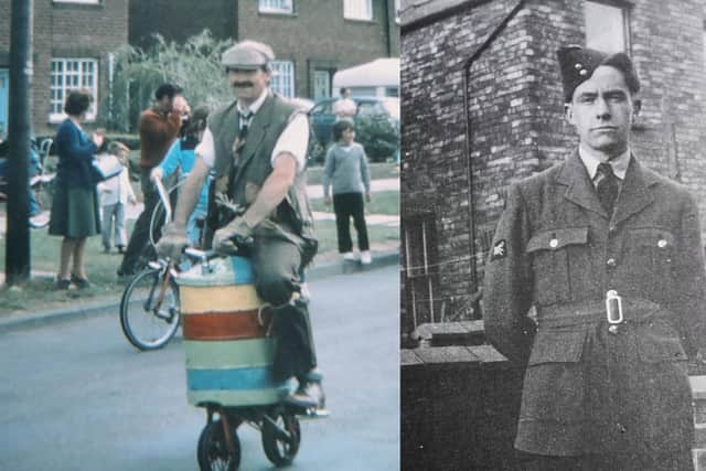 George Twiselton was part of the Higginson Cycle Troupe, which often led Northampton Carnival. He also completed his National Service in the RAF.