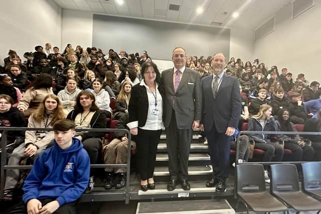 Northampton North MP Michael Ellis visiting Northampton College