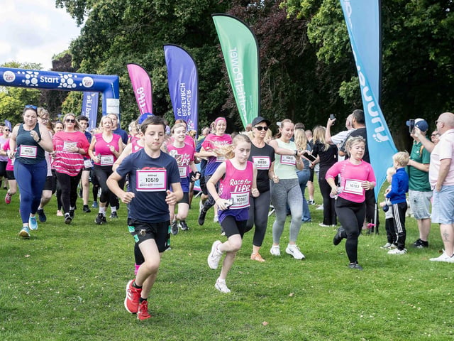 Abington Park turned pink on Sunday July 14 for the 3k and 5k Race for Life events.