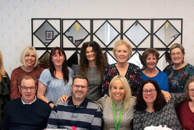 IFtL CEO Sarah Bennett (front row, middle) and colleagues from Corby and Milton Keynes schools.