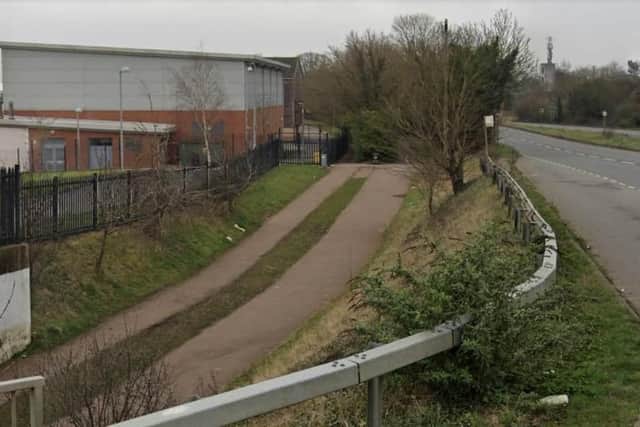 The knife incident happened in an underpass near Abbeyfield School in Mere Way