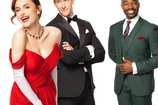 Amber Davies, Oliver Savile and Ore Oduba in Pretty Woman The Musical