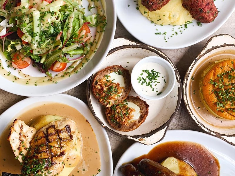 Makars Gourmet Mash Bar is beloved for its delicious potato-based comfort food - from haggis, neeps, and tatties to Highland coo sausage and mash. "Jesus, Mary, Joseph and the Wee Donkey!" said one review, "You have to go, the food gets better every time we visit."