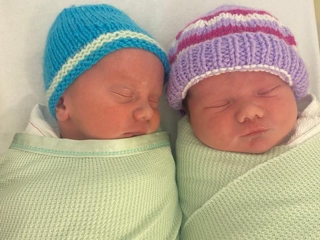 Freddie Anthony Robin, born at 2.45pm on October 26 at Northampton General Hospital, weighing 5lbs 9oz.
Emmie Mai Susan, born at 2.48pm on October 26 at Northampton General Hospital, weighing 6lbs 4oz.