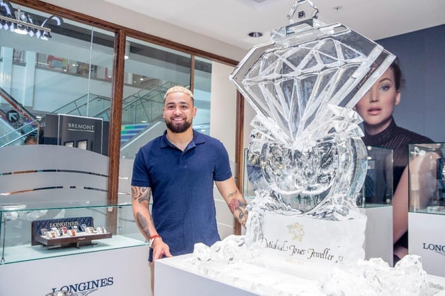 The stunning ice sculpture at Michael Jones Jeweller