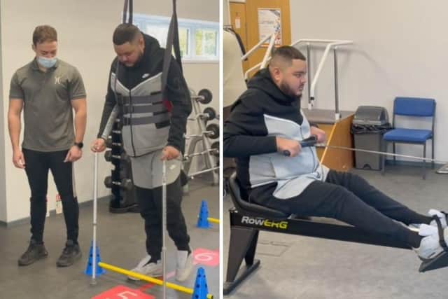 Kamal has been in a wheelchair and bed bound three times over the past two years, but each time he has stood up and recovered with the help of his physio team.