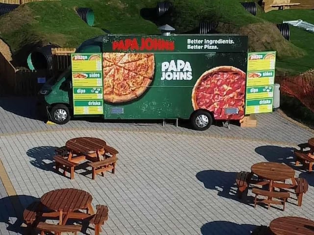 Papa John's now sells their pizzas on site.