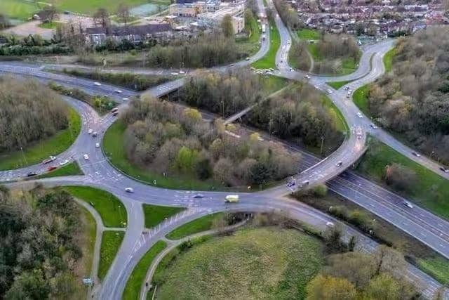 Work continues on the Queen Eleanor roundabout