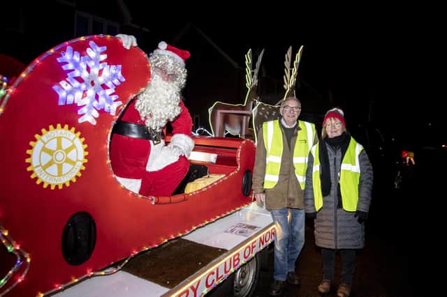 The Northampton Becket Rotary Club’s annual Santa’s sleigh tour at Buckton Fields on Wednesday December 21, 2022.