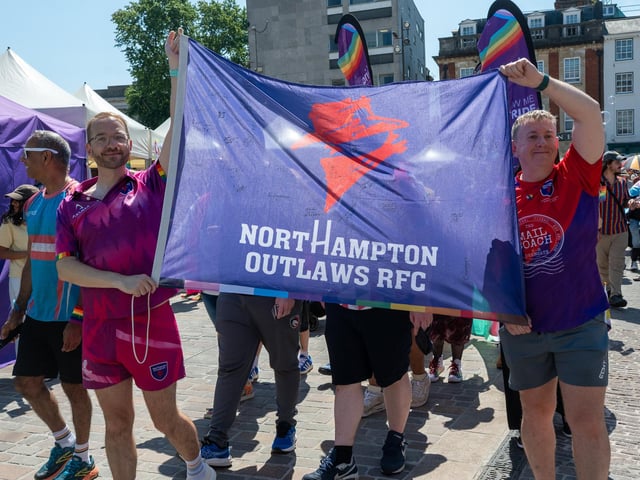 Northampton Pride 2026 in the Market Square on Saturday July 11, 2026. Photo by David Jackson