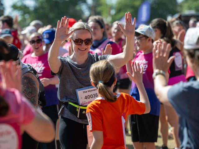 Runners taking part in the Race For Life at Abington Park in Northampton on Sunday, July, 12, 20026. Photo by David Jackson.