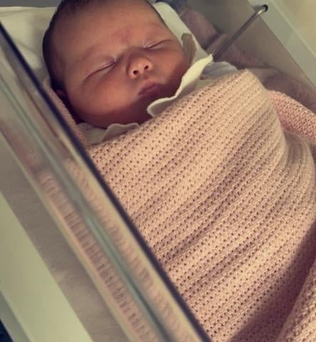 Rebecca Fay born on May 4 at 10.29am, at Northampton General Hospital, weighing 10lbs 5oz.